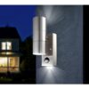 Globo 3201-2SL LED Nástěnné venkovní světlo | Teplá bílá | Kov | Nerez | 2x5W