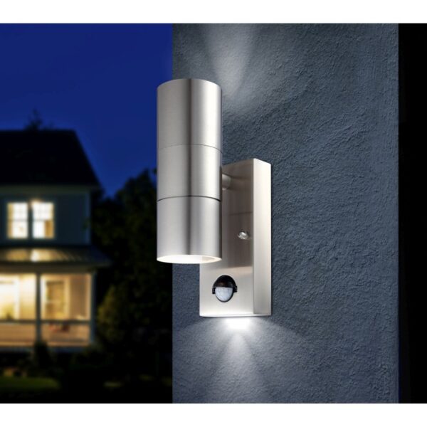 Globo 3201-2SL LED Nástěnné venkovní světlo | Teplá bílá | Kov | Nerez | 2x5W