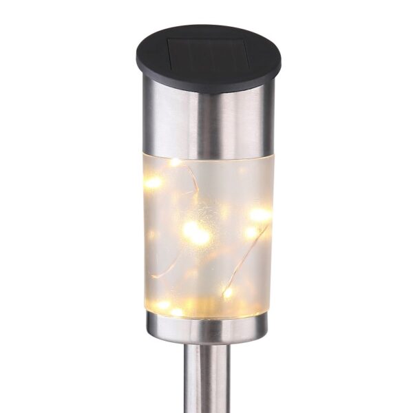 Globo 33799-2 LED venkovní svítidlo | Teplá bílá | Kov | Nerez | 10x0,06W