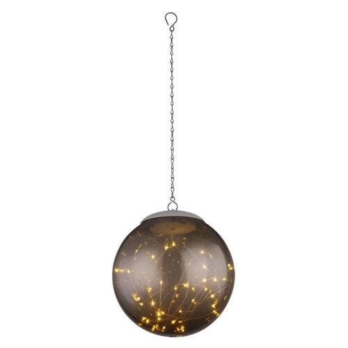 Globo 33806H Solar LED Venkovní závěsné svítidlo | Teplá bílá | Černá | 30x0,06W