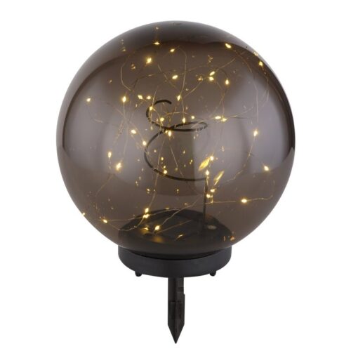 Globo 33807 Solar LED venkovní svítidlo | Teplá bílá | Černá | 40x0,06W