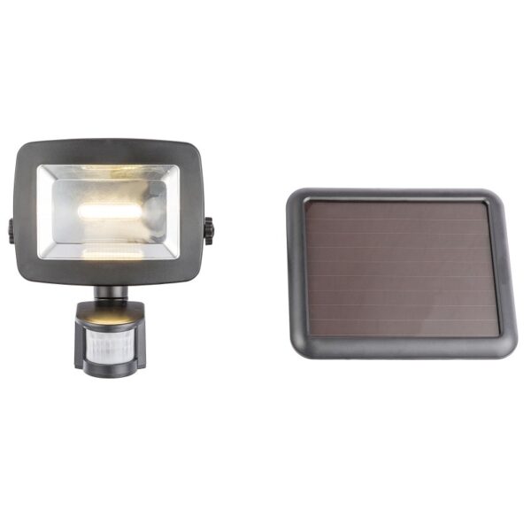Globo 37201S Solar LED Nástěnné venkovní světlo | Teplá bílá | Černá | 3W