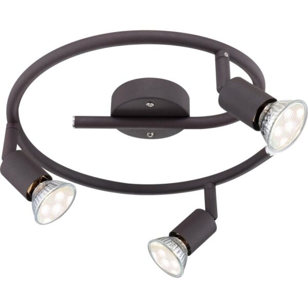 Globo 57382-3L LED bodové svítidlo | Teplá bílá | Černá | 3x3W