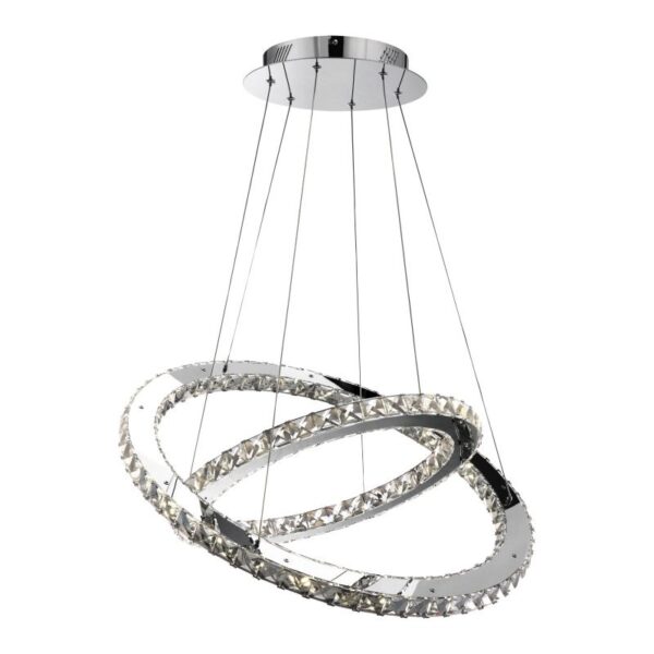 Globo 67032-60 LED Křišťálový lustr | Přírodní bílá | Chrom | Kov | 60W