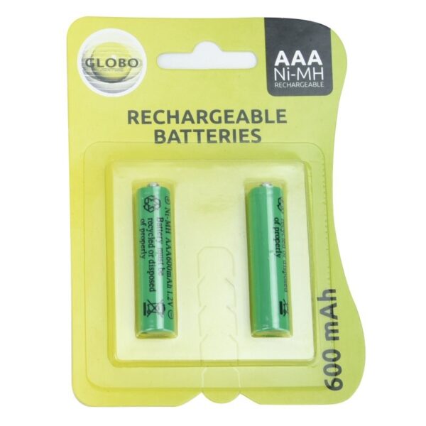 Globo 33000-2E dobíjecí baterie AAA do solárních svítidel - Ni-Mh 1,2V, AAA 600 mAh, 2 ks v balení