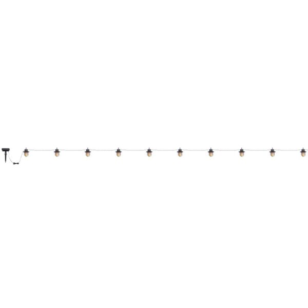 Globo 33059F-10 LED Venkovní závěsný řetěz | Teplá bílá | Černá | 100x0,1W