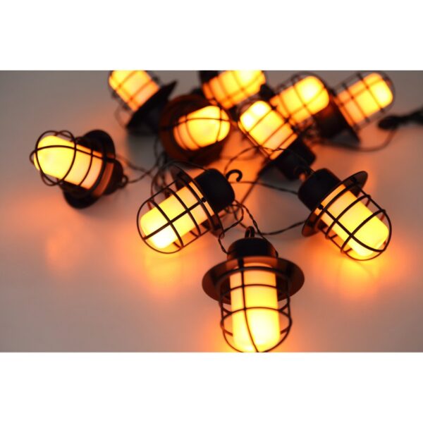 Globo 33059F-10 LED Venkovní závěsný řetěz | Teplá bílá | Černá | 100x0,1W