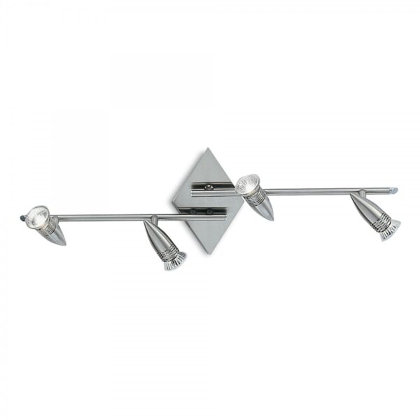 Ideal lux 006321 Alfa Stropní svítidlo | GU10 | Kov | Nikl