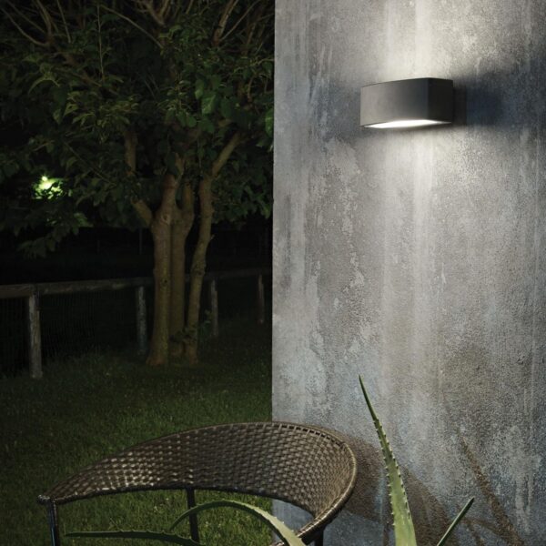 Ideal lux 061580 Andromeda Nástěnné venkovní světlo | E27 | Černá