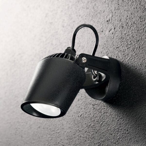 Ideal lux 096476 Minitommy LED Nástěnné venkovní světlo | Přírodní bílá | Černá | 6W