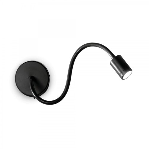 Ideal lux 097190 Focus LED nástěnní svítidlo | Teplá bílá | Černá | 3W