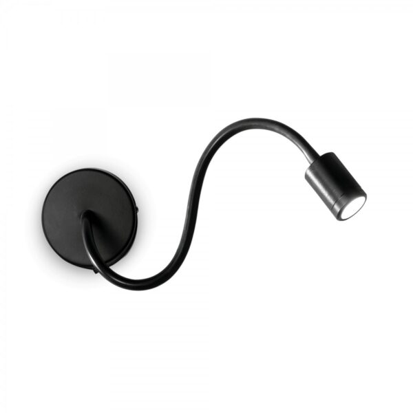 Ideal lux 097190 Focus LED nástěnní svítidlo | Teplá bílá | Černá | 3W