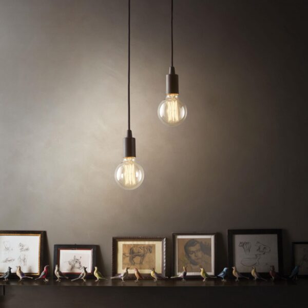 Ideal lux 113319 Edison Lustr | E27 | Černá