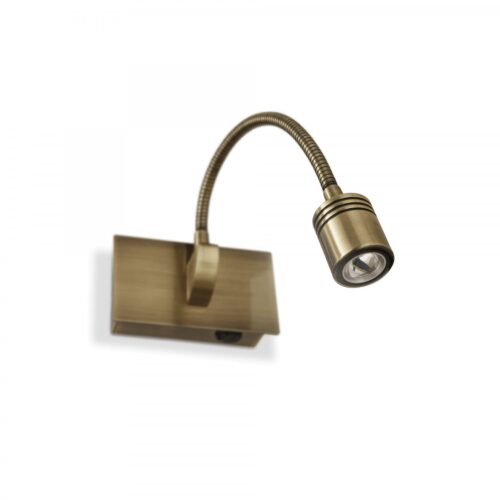 Ideal lux 121352 Dynamo LED nástěnní svítidlo | Přírodní bílá | Barevný kov | Bronz | 3W