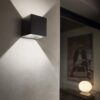 Ideal lux 142302 Rubik LED Nástěnné venkovní světlo | Přírodní bílá | Černá | 9W