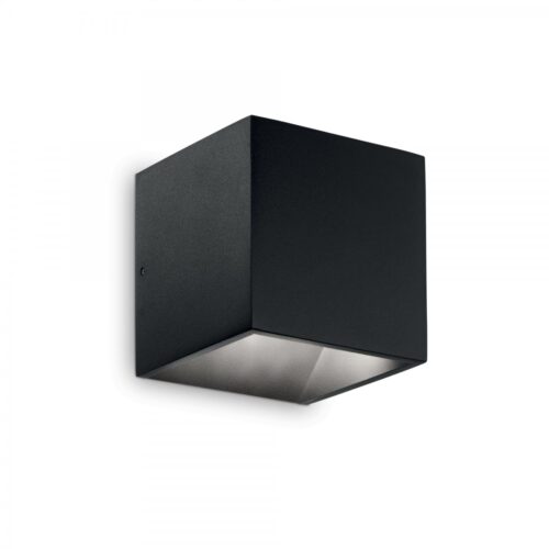 Ideal lux 142302 Rubik LED Nástěnné venkovní světlo | Přírodní bílá | Černá | 9W