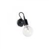 Ideal lux 148908 Edison Nástěnné svítidlo | E27 | Černá