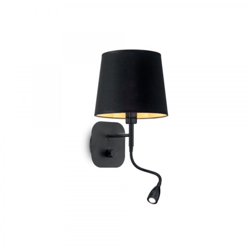 Ideal lux 158242 Nordik LED nástěnní svítidlo | Teplá bílá | Černá | 40/1W