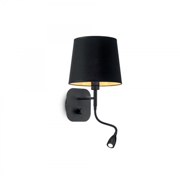 Ideal lux 158242 Nordik LED nástěnní svítidlo | Teplá bílá | Černá | 40/1W