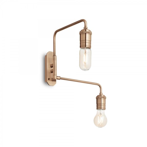 Ideal lux 160245 Triumph Nástěnné svítidlo | E27 | Barevný kov | Mosaz
