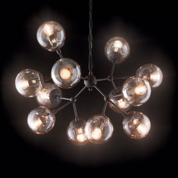 Ideal lux 162201 Kepler Lustr | E27 | Černá