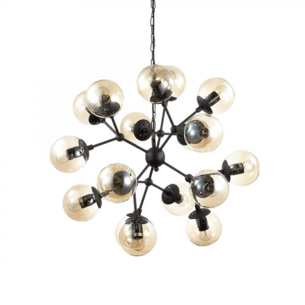 Ideal lux 162478 Kepler Lustr | E27 | Černá