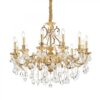 Ideal lux 164960 Gioconda Lustr | E14 | Barevný kov | Zlatá