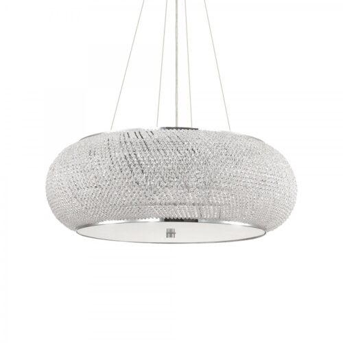 Ideal lux 164977 Pasha Lustr | E14 | Chrom | Kov