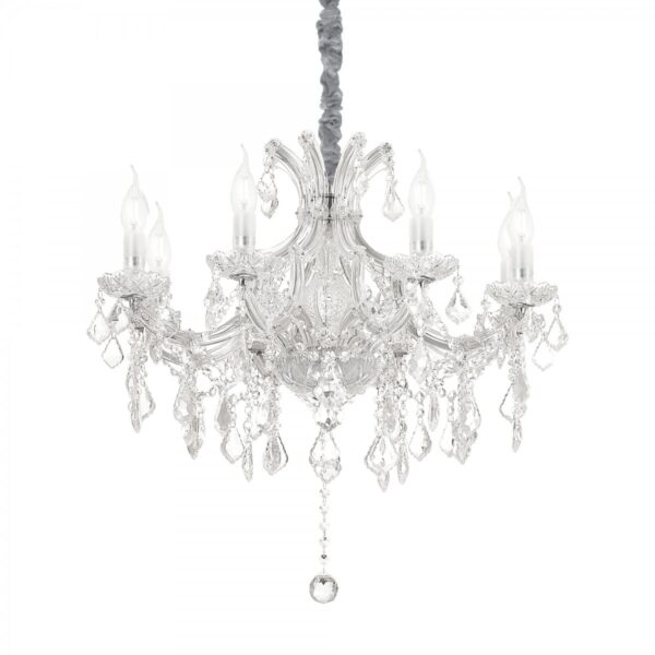 Ideal lux 167244 Napoleon Lustr | E14 | Chrom | Kov