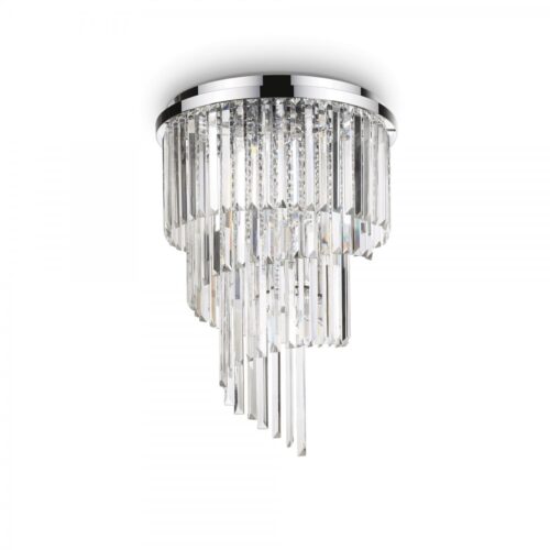 Ideal lux 168937 Carlton Přisazené stropní svítidlo | E14 | Chrom | Kov