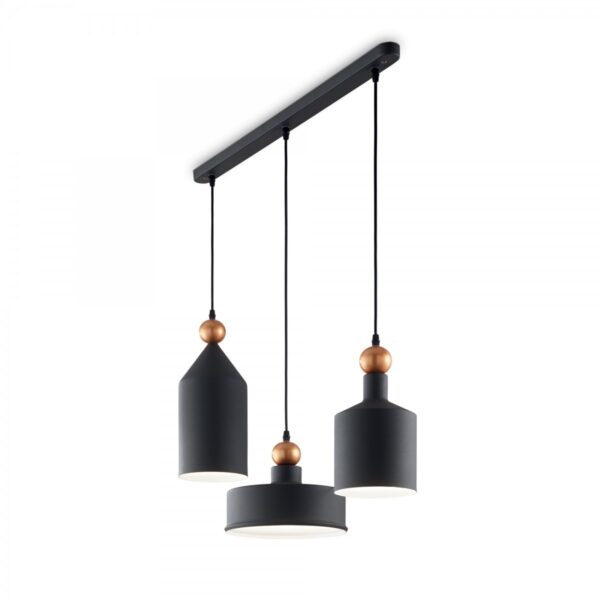 Ideal lux 194677 Triade Lustr | E27 | Černá