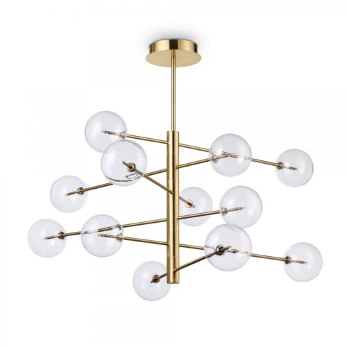 Ideal lux 200125 Equinoxe Stropní svítidlo | G4 | Barevný kov | Mosaz