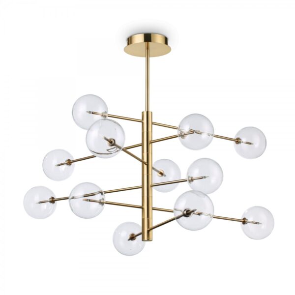 Ideal lux 200125 Equinoxe Stropní svítidlo | G4 | Barevný kov | Mosaz
