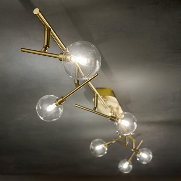 Ideal lux 200361 Maracas Stropní svítidlo | G4 | Barevný kov | Mosaz