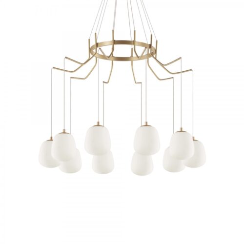 Ideal lux 206394 Karousel Lustr | G9 | Barevný kov | Mosaz