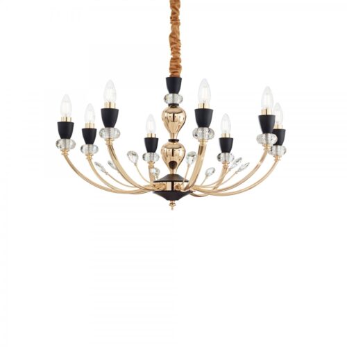 Ideal lux 206622 Vanity Lustr | E14 | Barevný kov | Zlatá