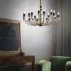 Ideal lux 206639 Vanity Lustr | E14 | Barevný kov | Zlatá