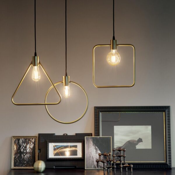 Ideal lux 207858 Abc Lustr | E27 | Barevný kov | Mosaz