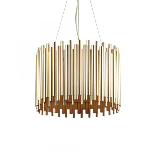 Ideal lux 208817 Pan Lustr | E27 | Barevný kov | Zlatá