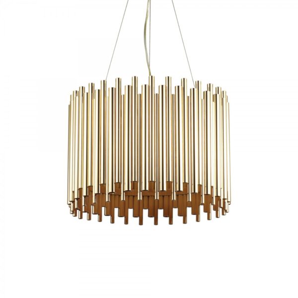 Ideal lux 208817 Pan Lustr | E27 | Barevný kov | Zlatá