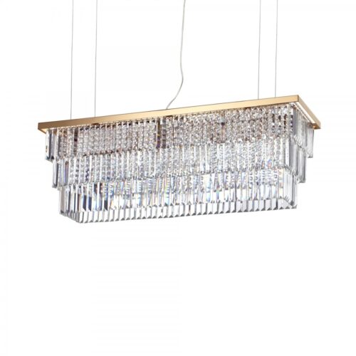 Ideal lux 213583 Martinez Lustr | E14 | Barevný kov | Zlatá