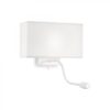 Ideal lux 215693 Hotel LED nástěnní svítidlo | Teplá bílá | Bílá | 60/1W