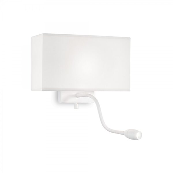 Ideal lux 215693 Hotel LED nástěnní svítidlo | Teplá bílá | Bílá | 60/1W