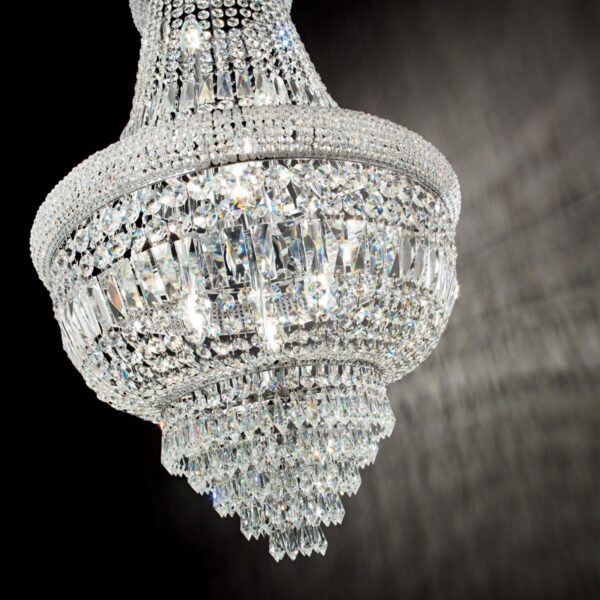 Ideal lux 215969 Dubai Lustr | E14 | Chrom | Kov