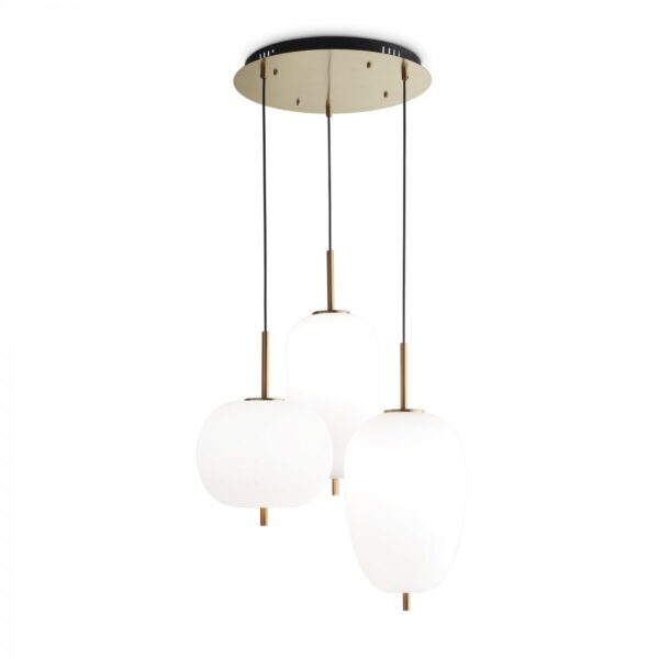 Ideal lux 224541 Umile LED stropní svítidlo | Teplá bílá | 50W | Barevný kov | Černá | Mosaz