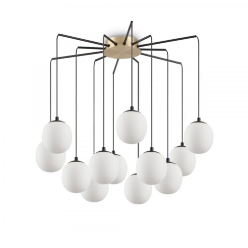 Ideal lux 236957 Rhapsody Skleněný lustr | G9 | Barevný kov | Mosaz