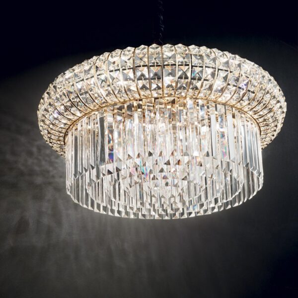 Ideal lux 237800 Nabucco Stropní svítidlo | E14 | Barevný kov | Zlatá | 2