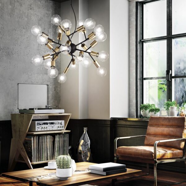 Ideal lux 238241 Spark Lustr | E27 | Černá
