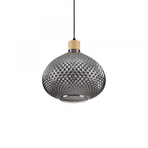 Ideal lux 238920 Bergen Skleněný lustr | E27 | Chrom | Kov