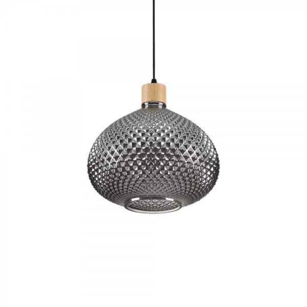 Ideal lux 238920 Bergen Skleněný lustr | E27 | Chrom | Kov